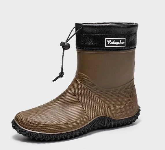 Botas de trabajo impermeables de caña baja para hombre