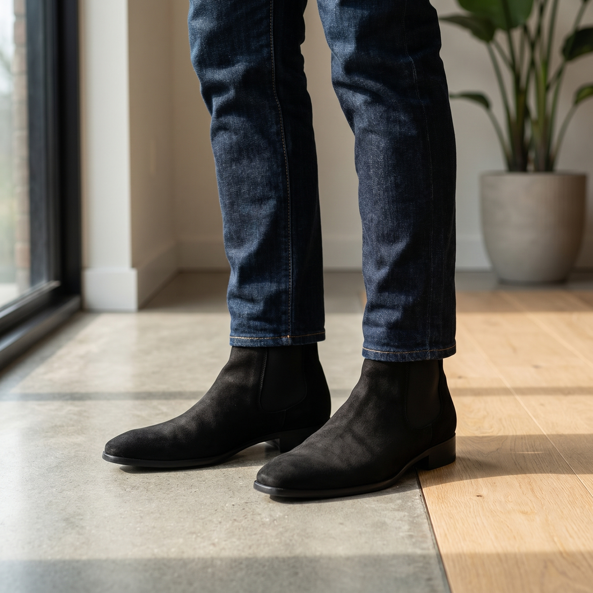 Botines Chelsea de piel para hombre | Sin cordones | Cómodos botines para el día a día