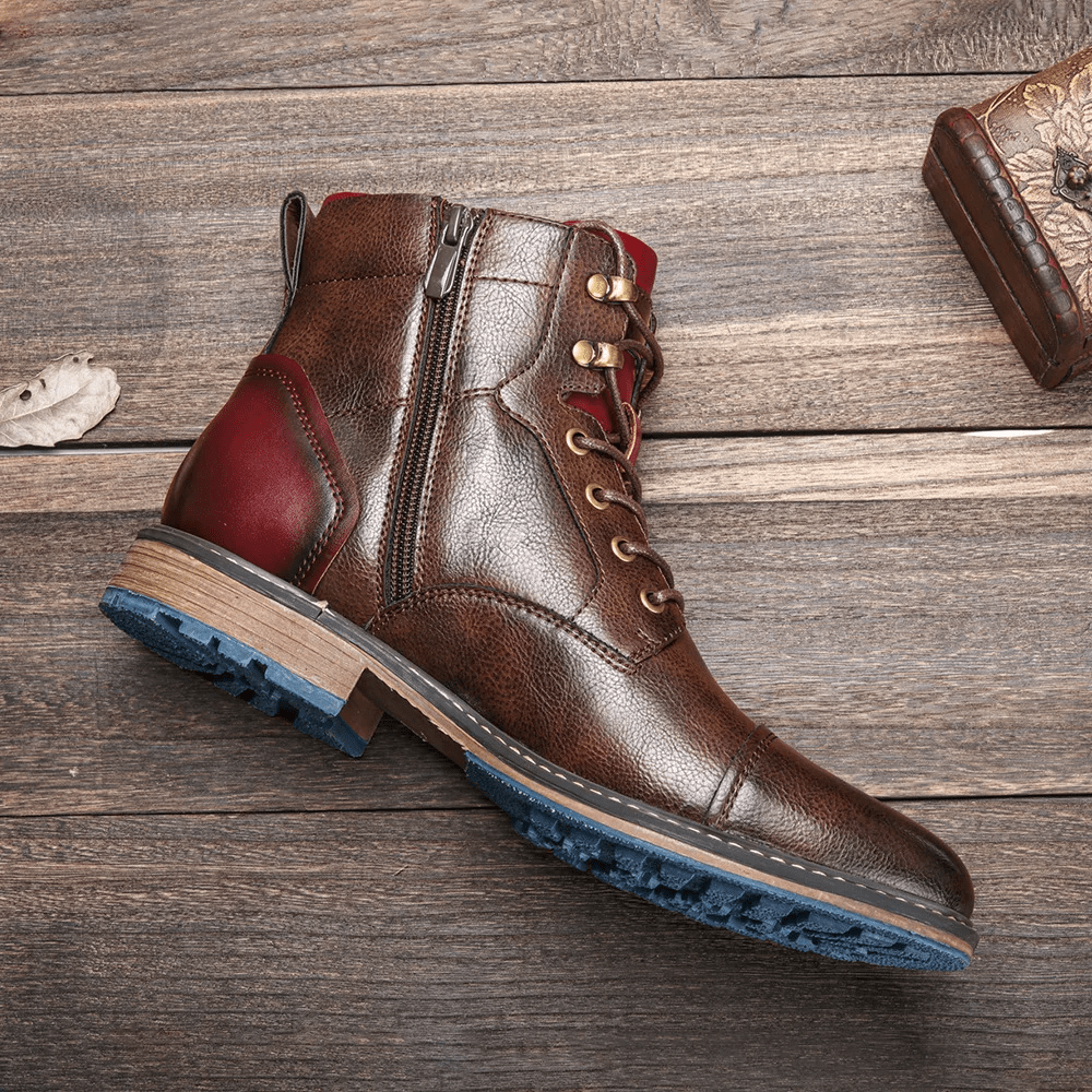 Botines con cremallera lateral y suela antideslizante