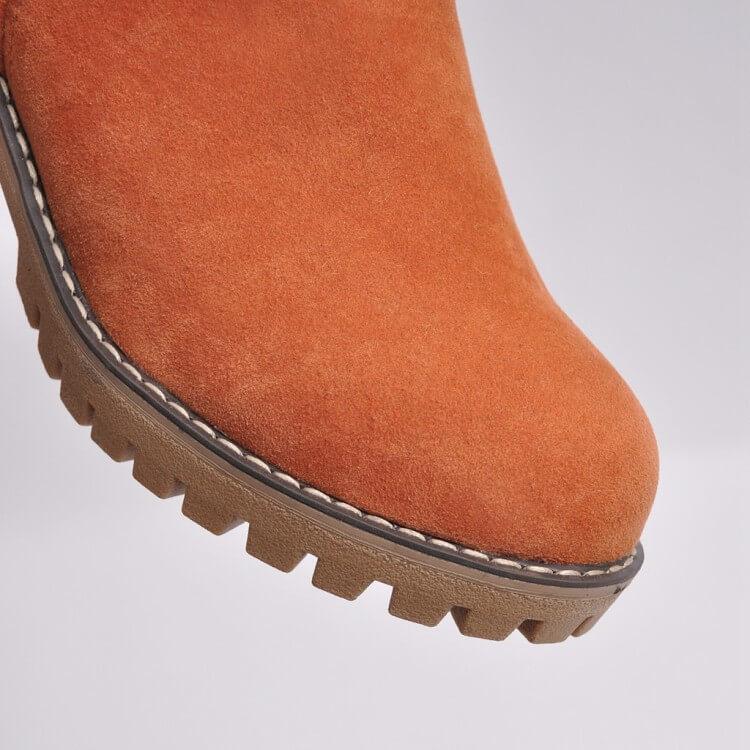 Botines para la nieve de invierno cálidos con pelo