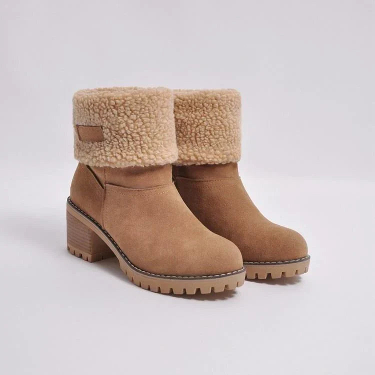 Botines para nieve de invierno cálidos con pelo