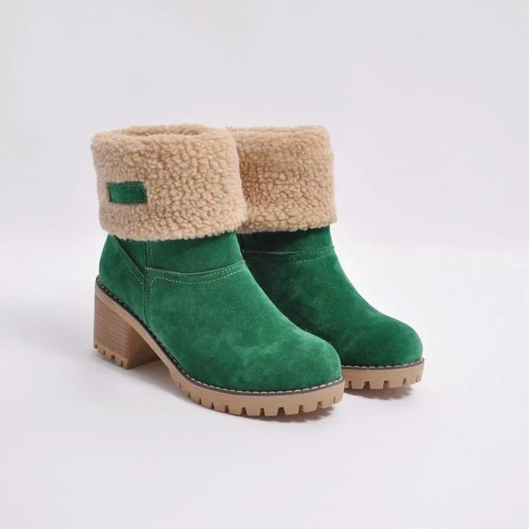 Botines para nieve de invierno cálidos con pelo