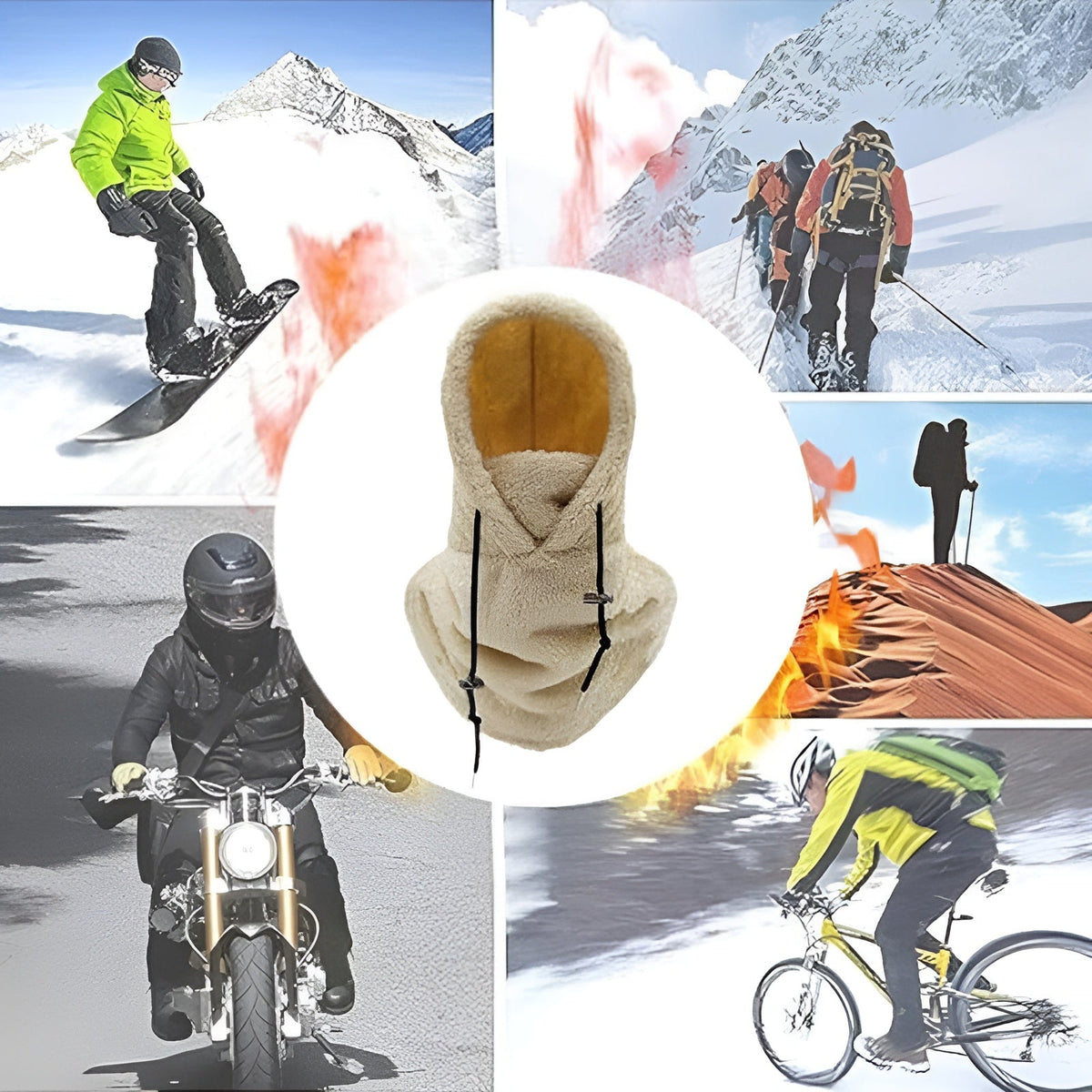 Bufanda tubular versátil de forro polar para invierno