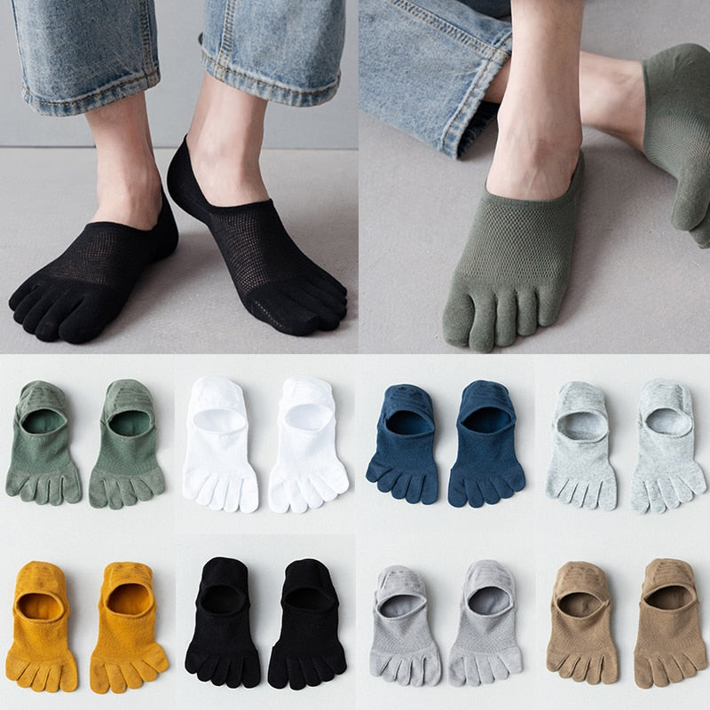 Calcetines con dedos transpirables