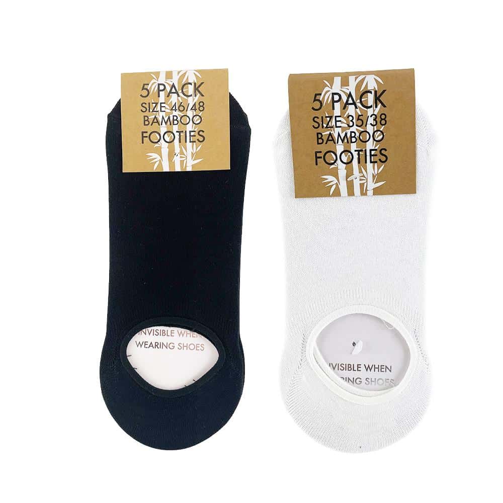 Calcetines invisibles 5 pares (negro o blanco)