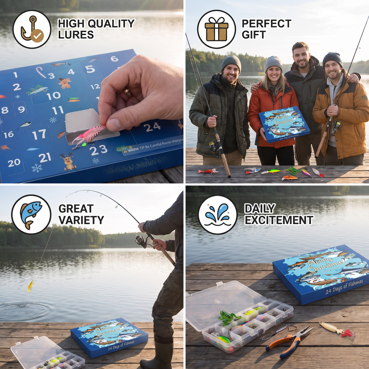 Calendario de Adviento de pesca de 24 días