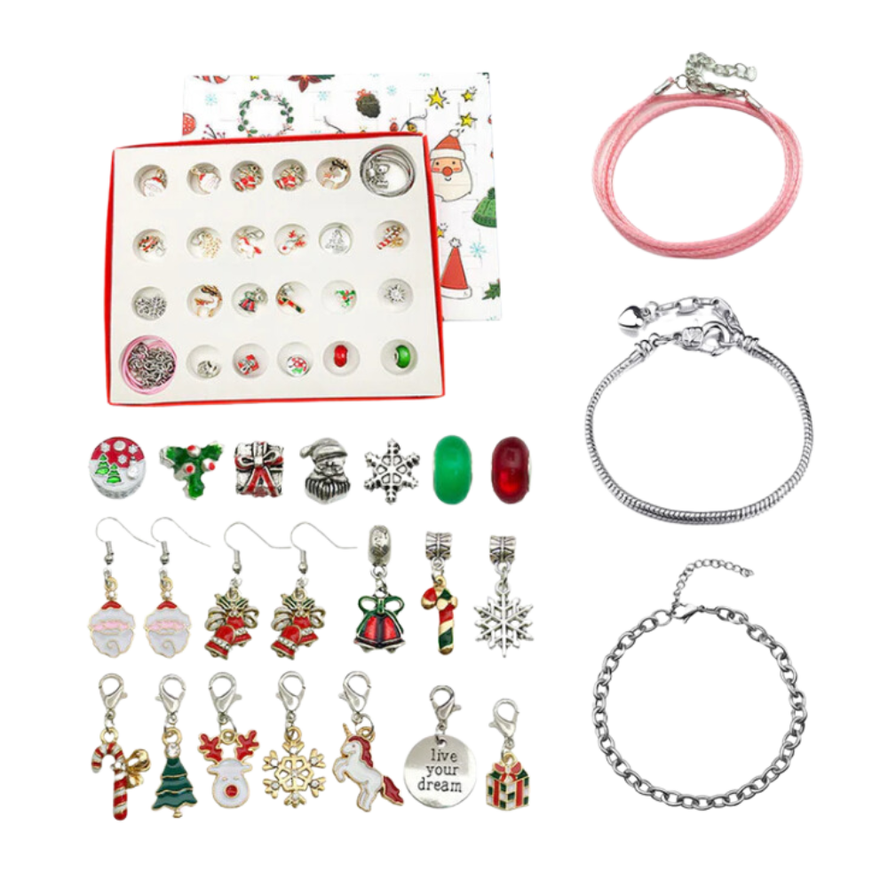 Calendario de Adviento DIY 2026 para niñas – Set de joyas y pulseras