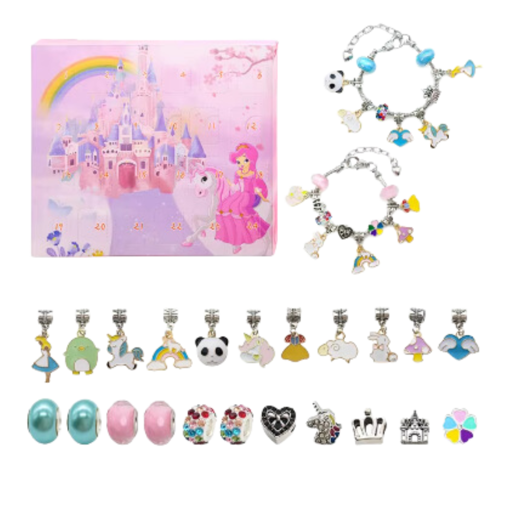 Calendario de Adviento DIY 2026 para niñas – Set de joyas y pulseras