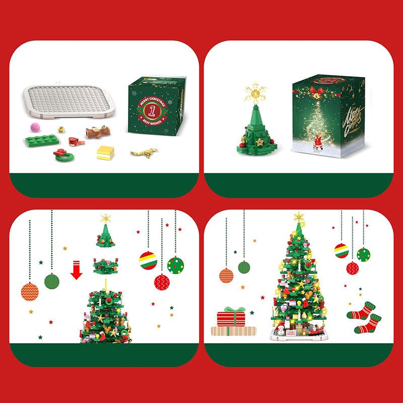 Calendario de Adviento navideño de 1102 piezas para recuerdos festivos creativos