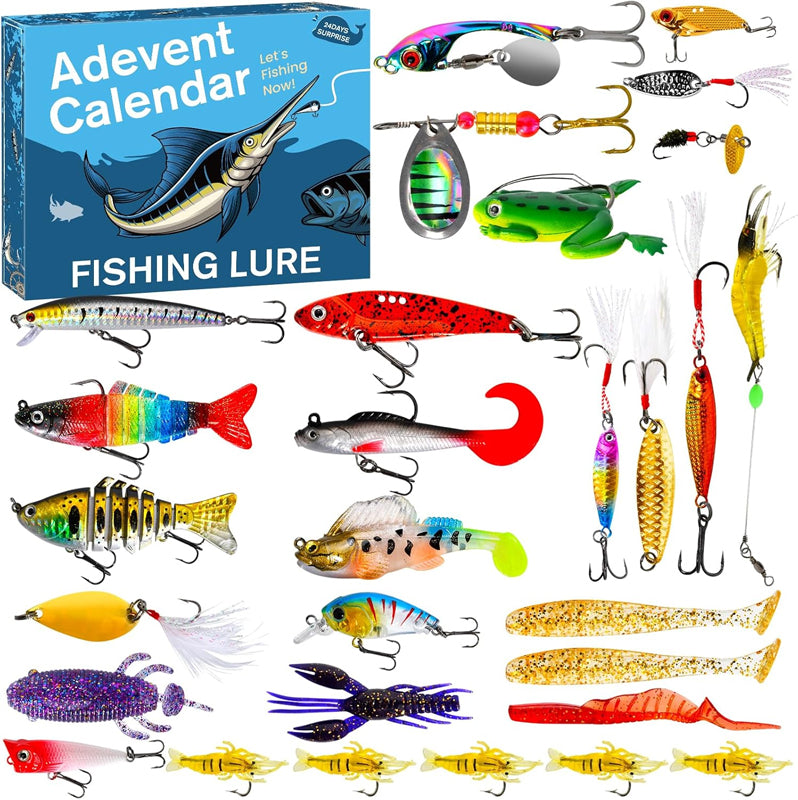 Calendario de adviento para aficionados a la pesca - Caja de Navidad