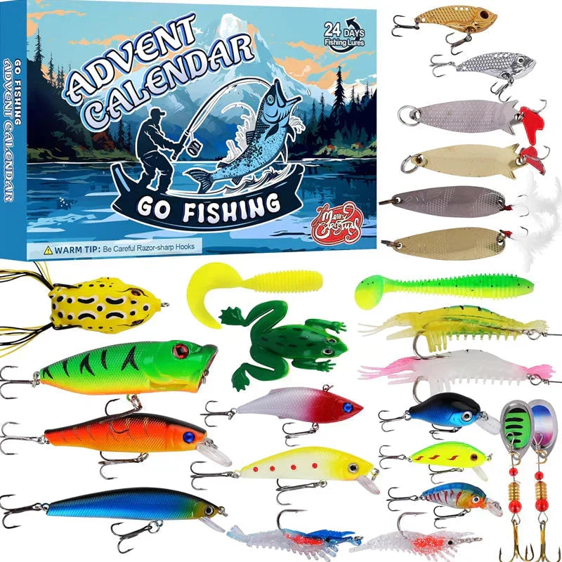 Calendario de adviento para aficionados a la pesca - Caja de Navidad