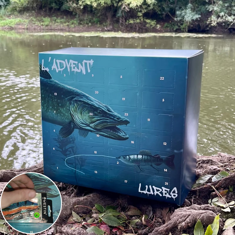 Calendario de adviento para aficionados a la pesca - Caja de Navidad