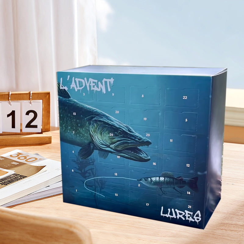 Calendario de adviento para aficionados a la pesca - Caja de Navidad