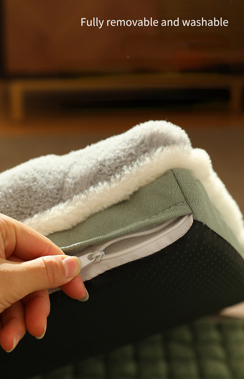 Cama colchoneta de invierno para perros – Sofá cálido de felpa para perros pequeños y medianos