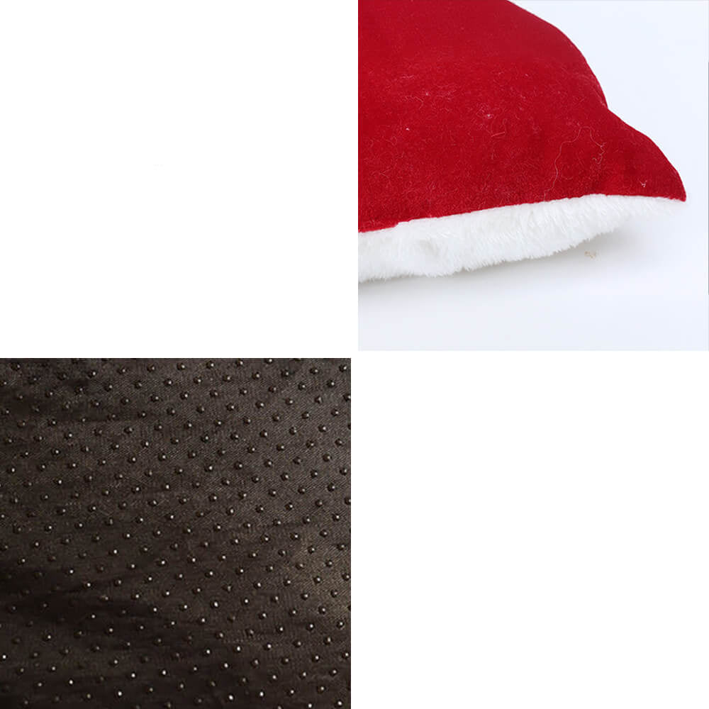 Cama cueva 2 en 1 para mascotas con diseño navideño y base antideslizante