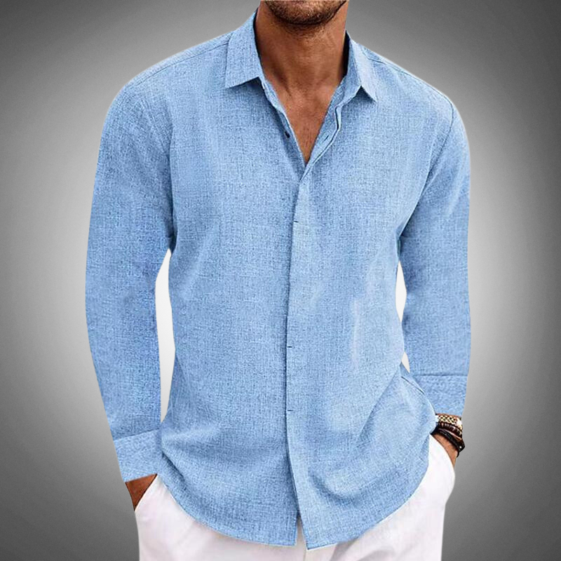 Camisa casual de manga larga para hombre