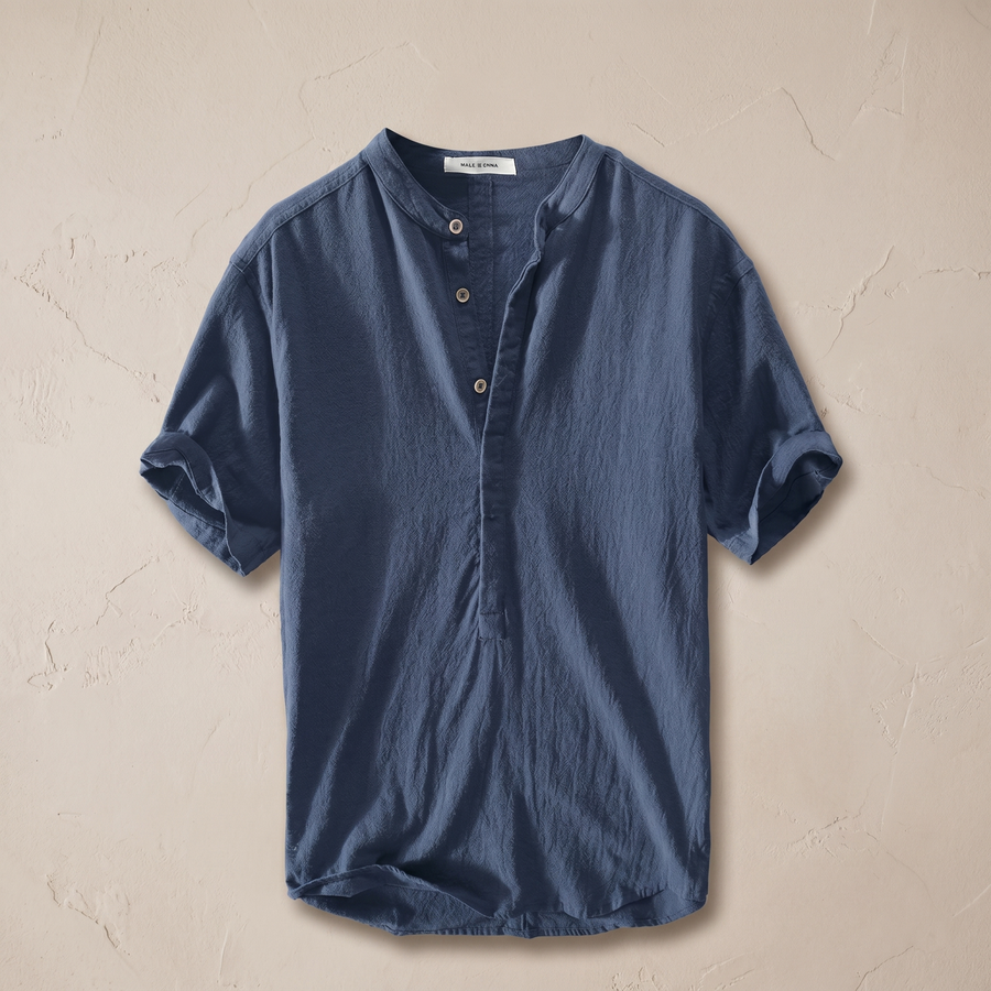 Camisa de hombre en mezcla de lino y algodón | Ligera, transpirable y casual