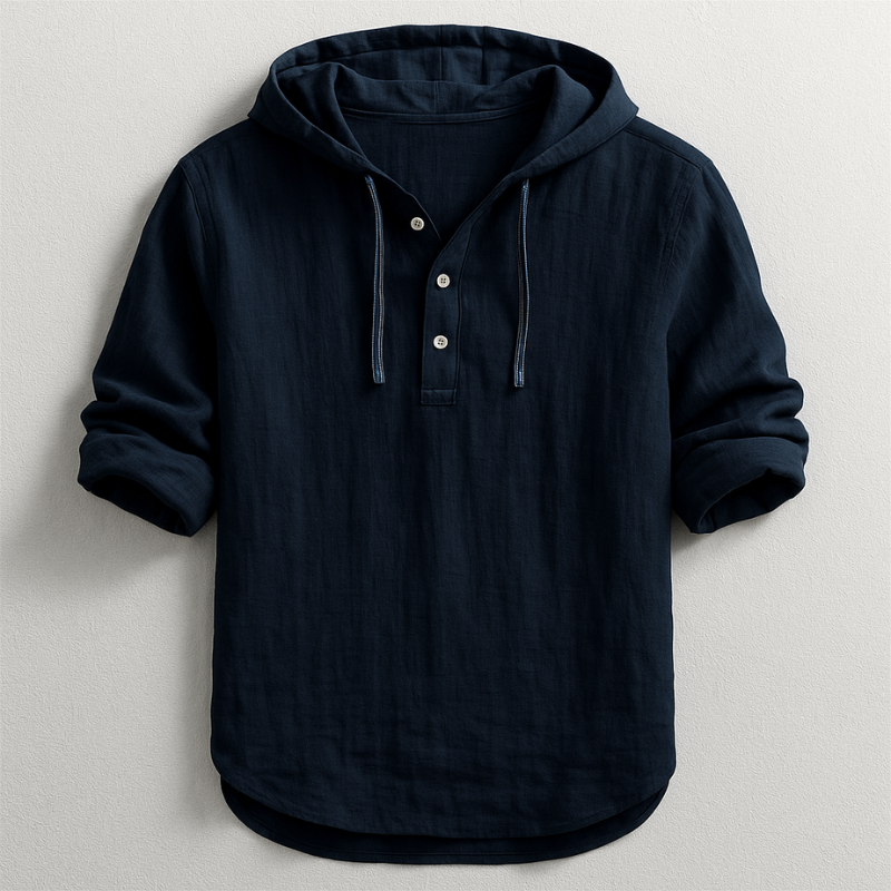 Camisa de lino para hombre con capucha para una comodidad fresca y un estilo casual
