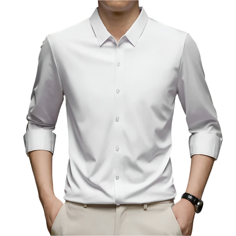 Camisa de trabajo para hombre antiarrugas