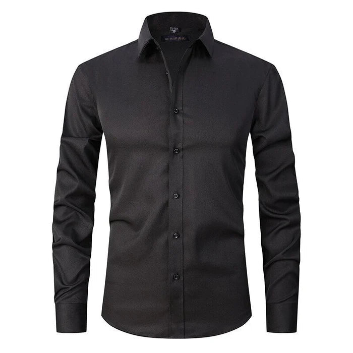 Camisa elegante para hombre antiarrugas con botones