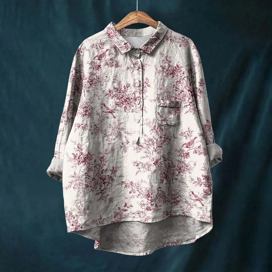 Camisa holgada para mujer con botones