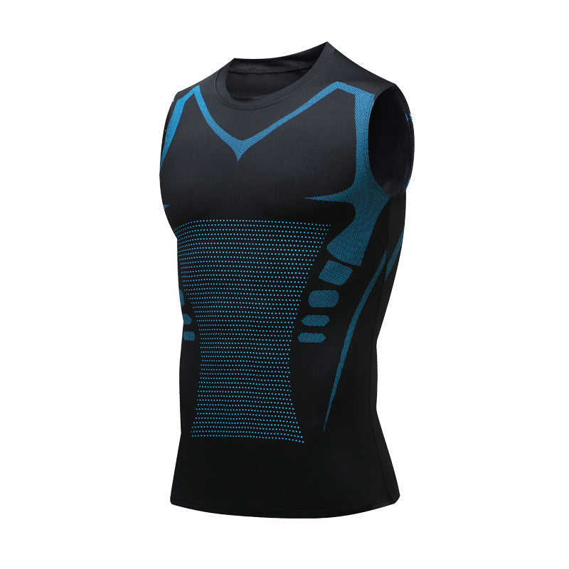 Camiseta de Compresión Iónica Sin Mangas para Moldeado Corporal y Soporte Postural