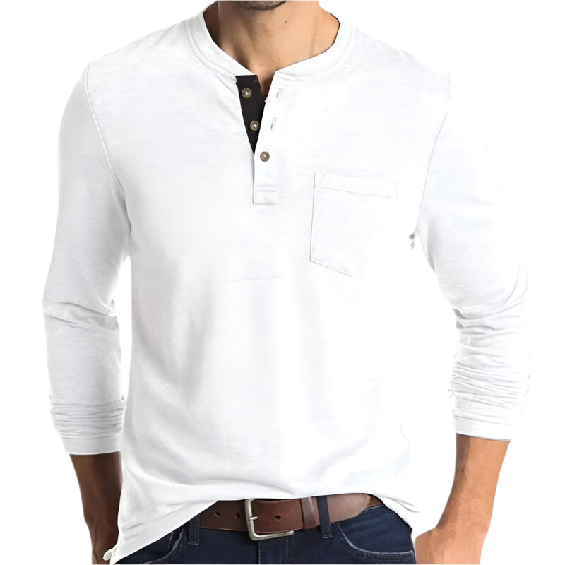 Camiseta de manga larga para hombre de diseño clásico