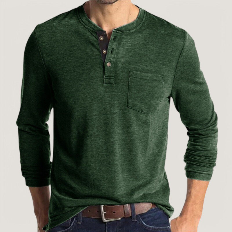 Camiseta de manga larga para hombre de diseño clásico