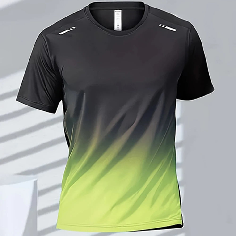 Camiseta de secado rápido para hombre con diseño degradado