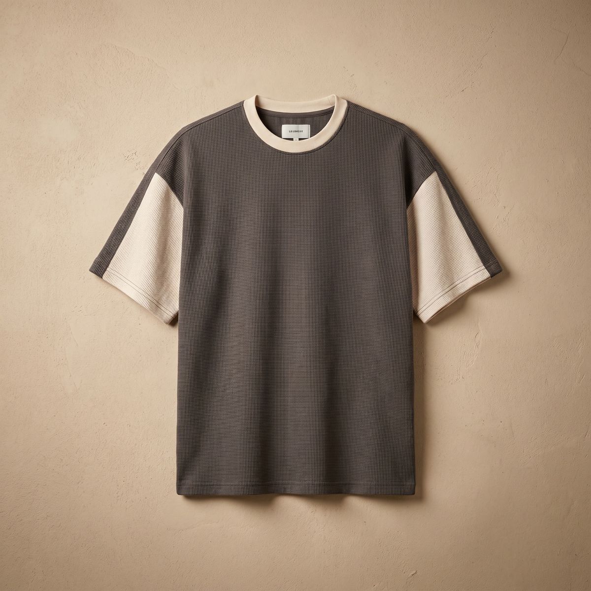 Camiseta Oversized para Hombre con Textura de Ante | Camiseta Hip-Hop Streetwear de Corte Holgado