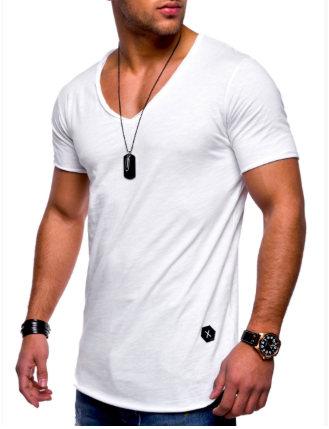 Camiseta para hombre slim fit con cuello en V