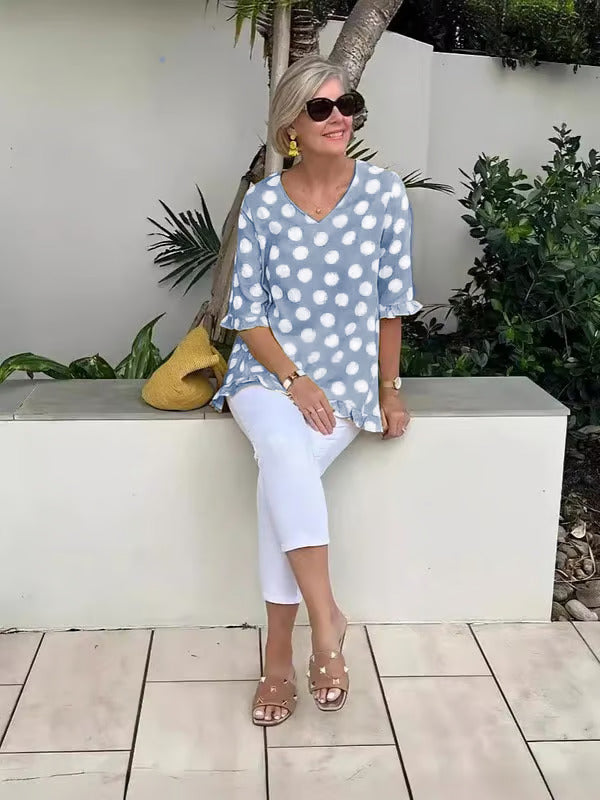 Camiseta vintage para mujer con estampado y elegancia atemporal
