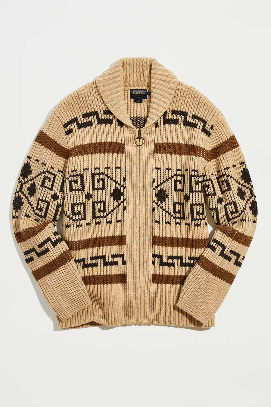 Cárdigan de punto jacquard estilo vintage para hombre