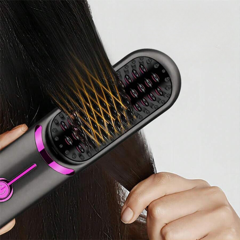 Cepillo alisador de pelo: volumen y brillo todo el día sin dañar el cabello