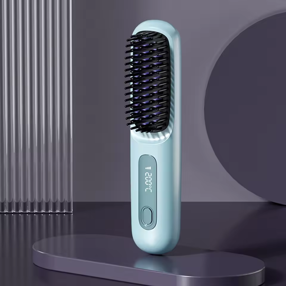Cepillo alisador y moldeador de pelo portátil | Cabello suave y saludable en cualquier lugar