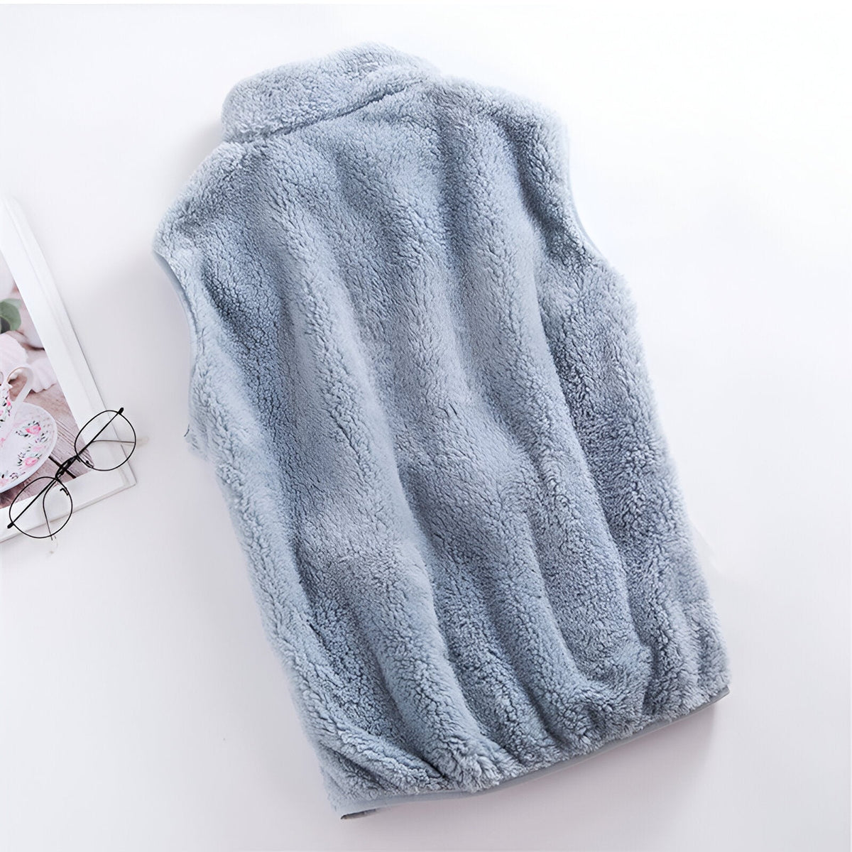 Chaleco de forro polar para mujer – Chaleco sin mangas de invierno de forro polar para días fríos