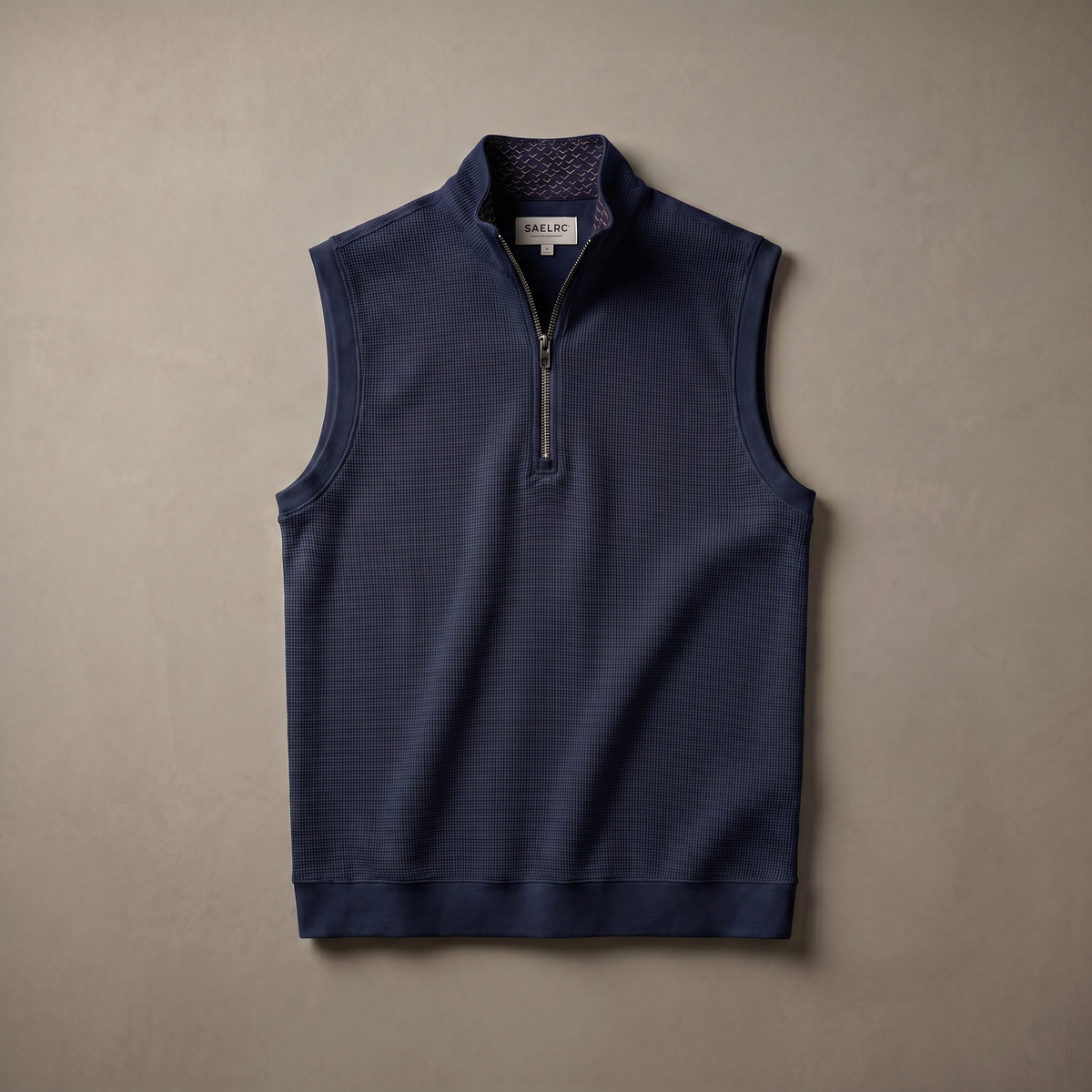Chaleco de golf para hombre en stretch con cremallera de cuarto | Prenda funcional impermeable y transpirable