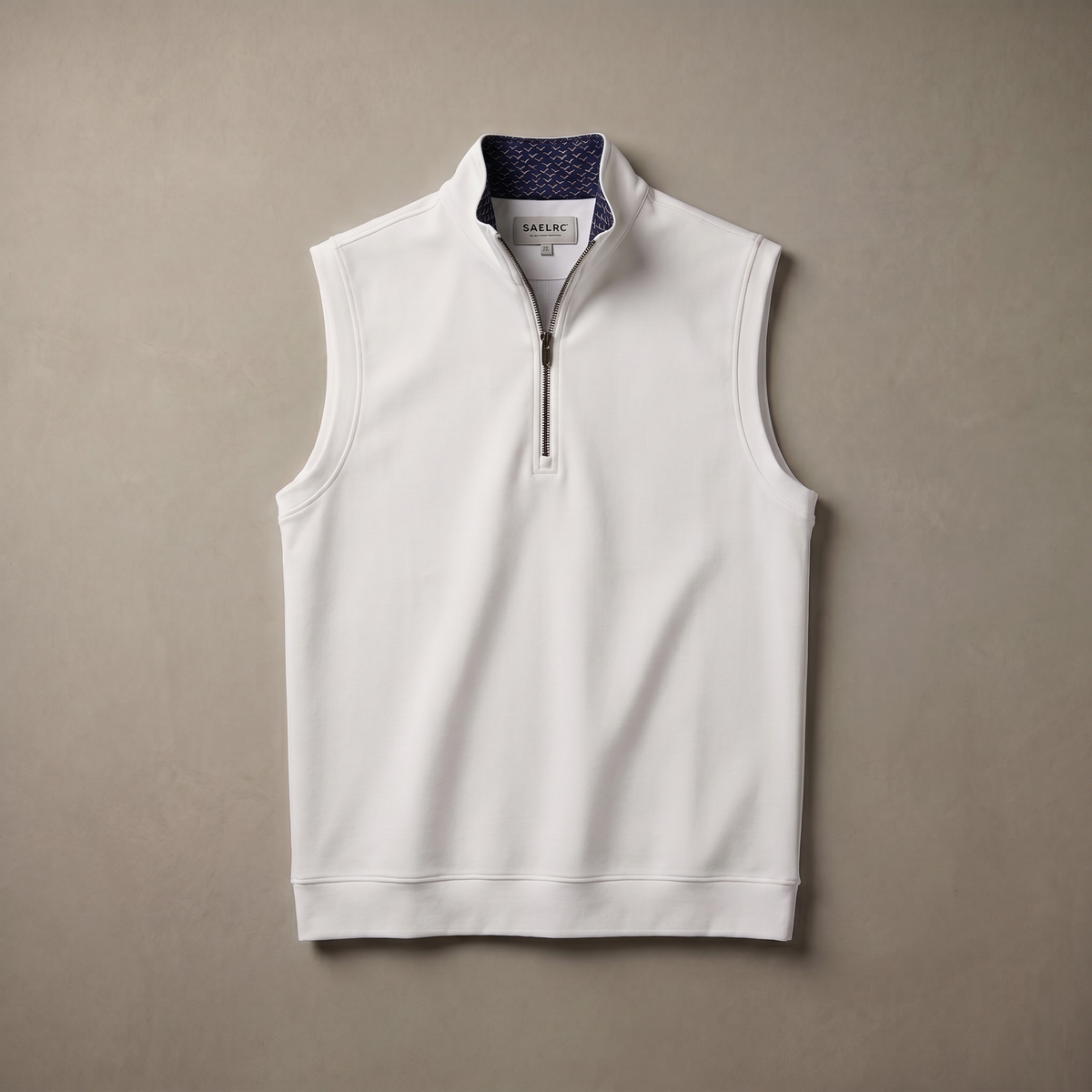 Chaleco de golf para hombre en stretch con cremallera de cuarto | Prenda funcional impermeable y transpirable