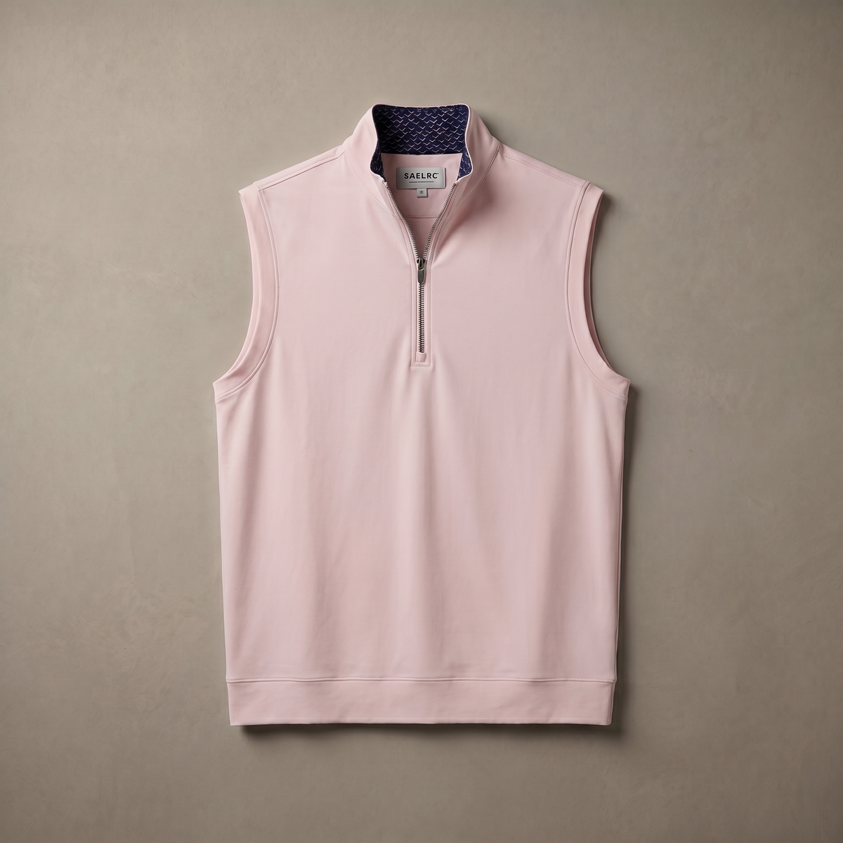 Chaleco de golf para hombre en stretch con cremallera de cuarto | Prenda funcional impermeable y transpirable