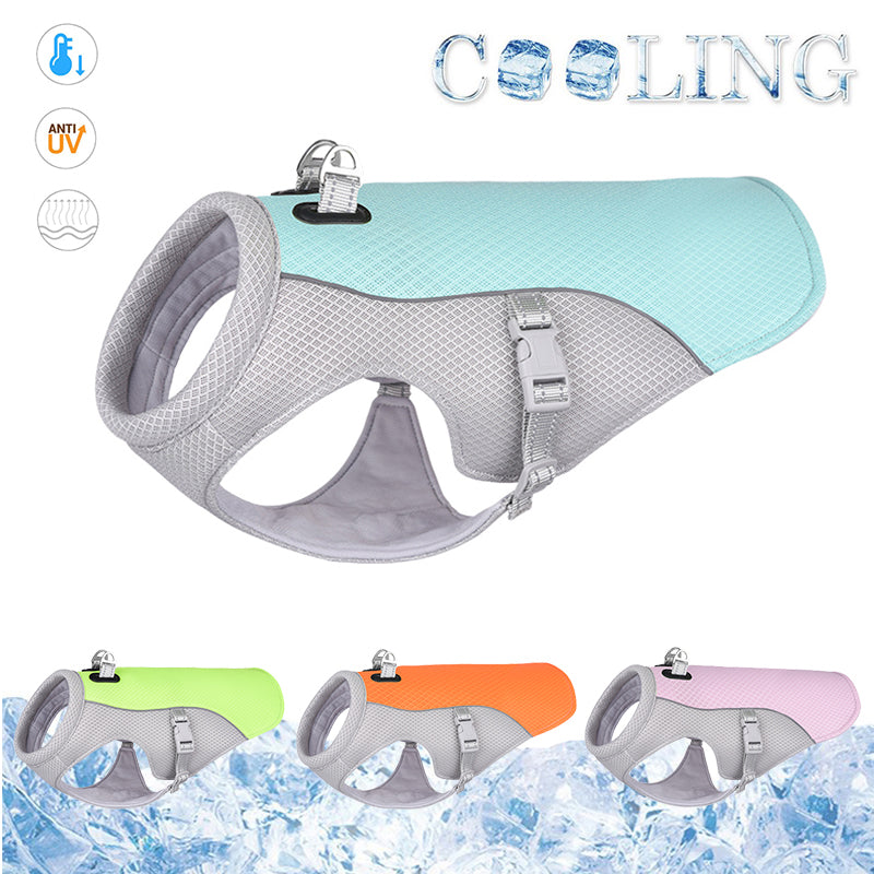 Chaleco de refrigeración de verano para bulldog francés, resistente al calor, transpirable y con protección solar