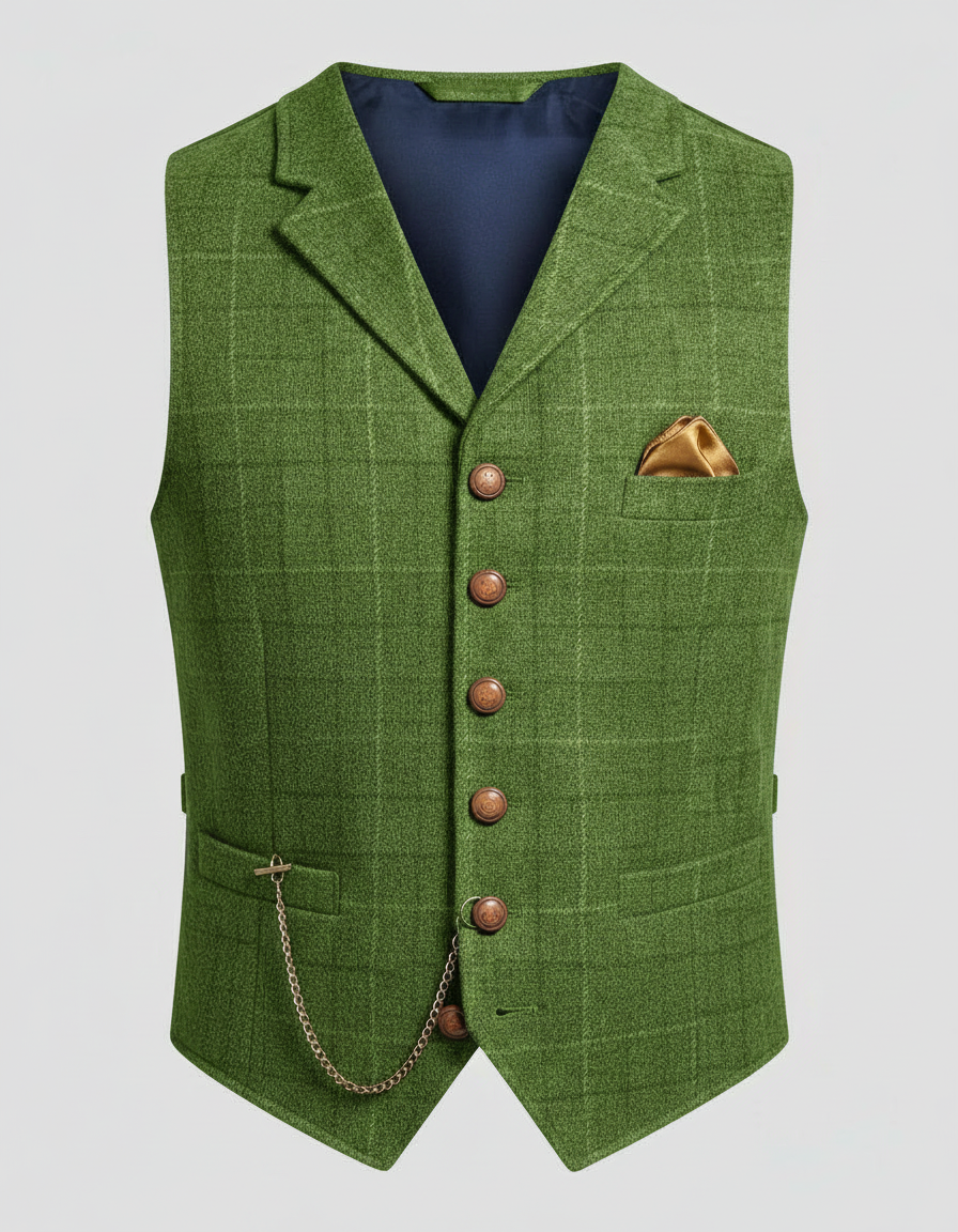 Chaleco de Traje Elegante para Hombre de Corte Clásico para Ocasiones Formales y la Oficina