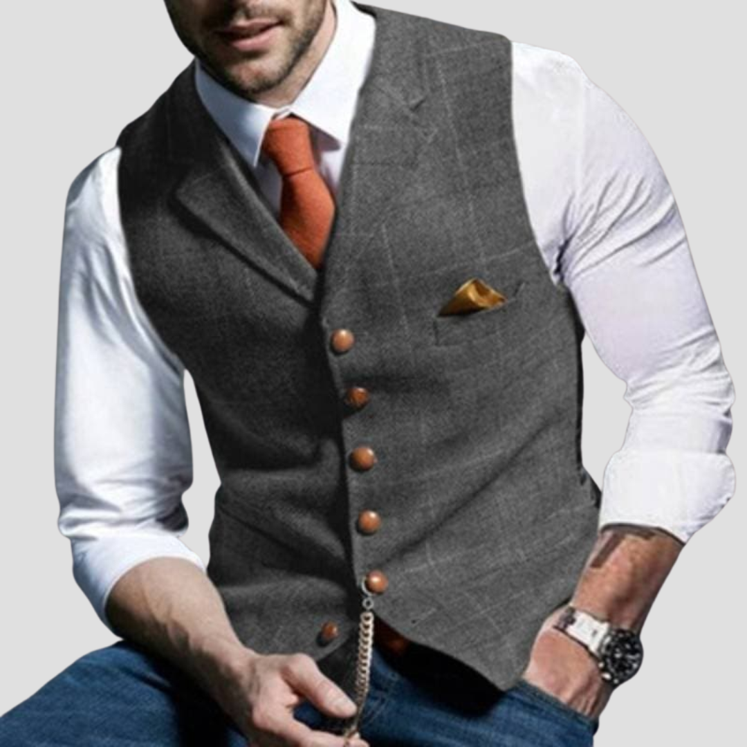 Chaleco de Traje sin Mangas para Hombre - Elegancia Versátil