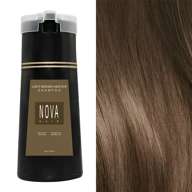 Champú colorante instantáneo para el cabello