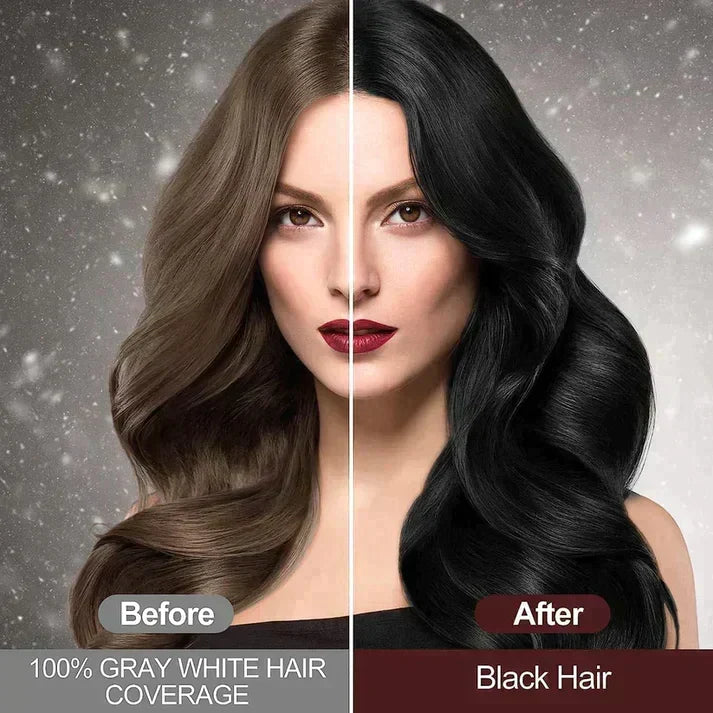 Champú colorante para el cabello negro (ayurvédico, sin efectos secundarios)