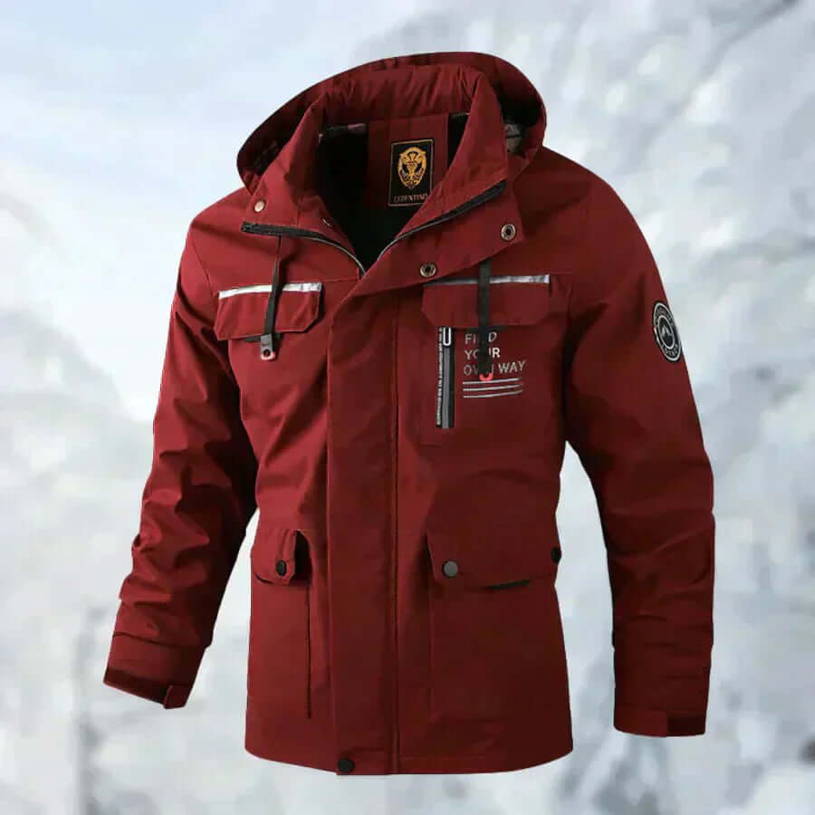 Chaqueta acolchada e impermeable para hombre