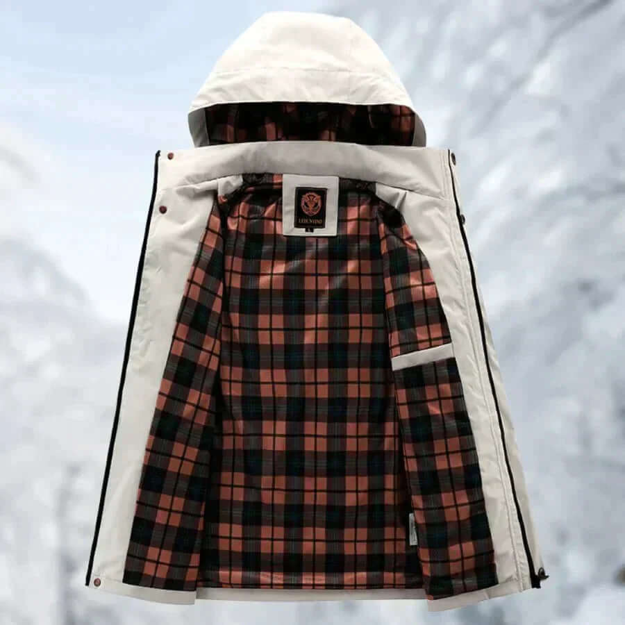 Chaqueta acolchada e impermeable para hombre