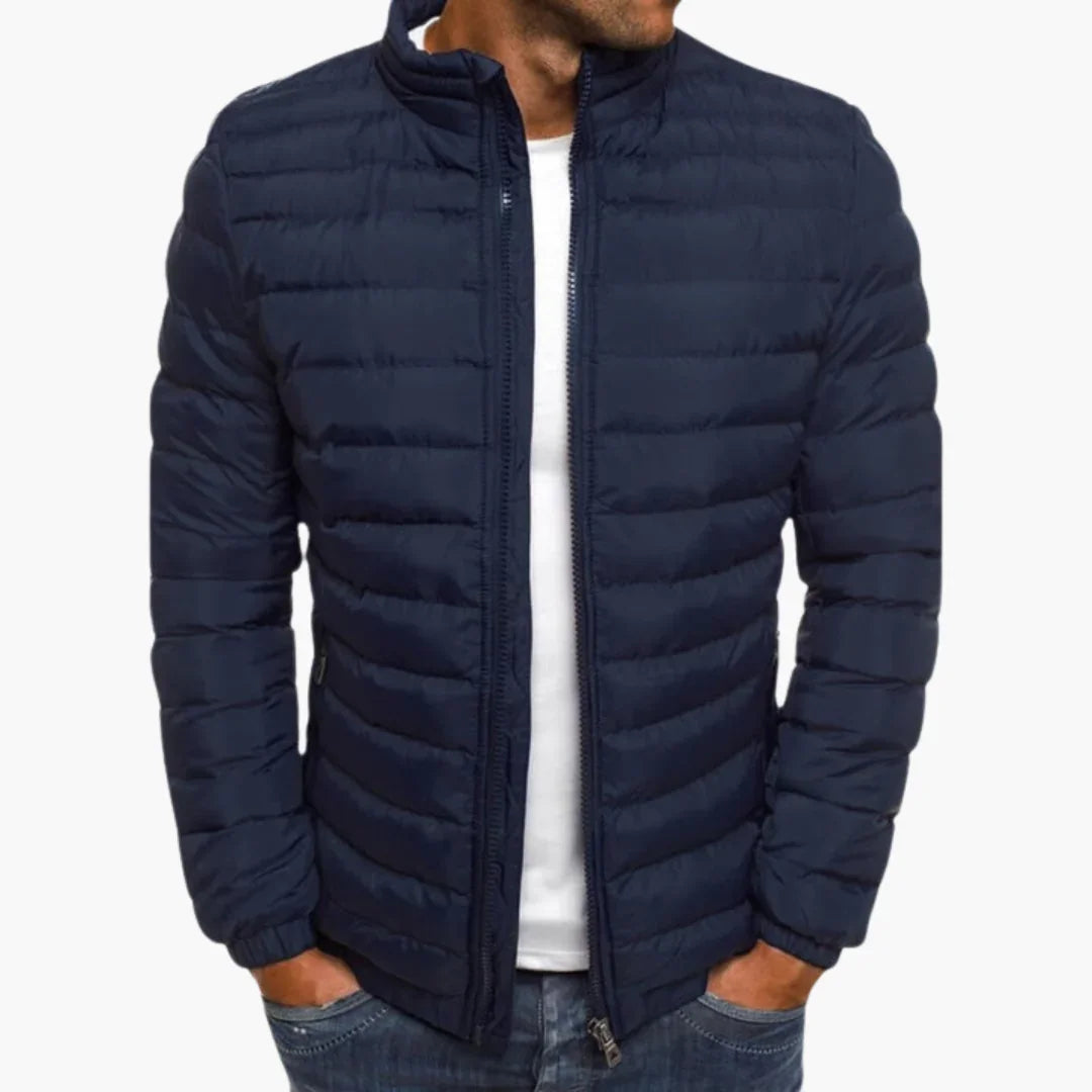 Chaqueta acolchada informal para hombre con forro térmico