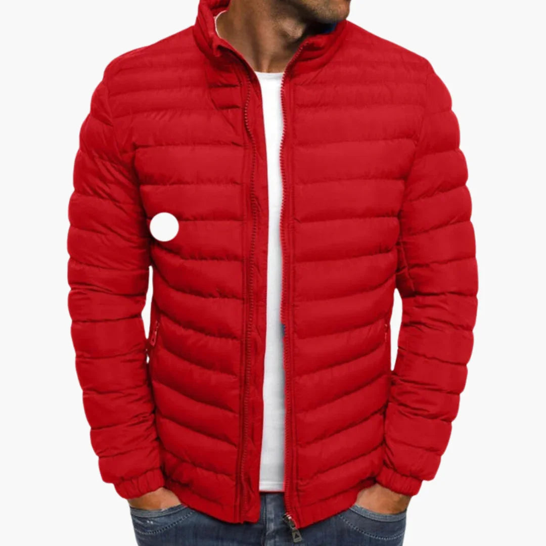 Chaqueta acolchada informal para hombre con forro térmico