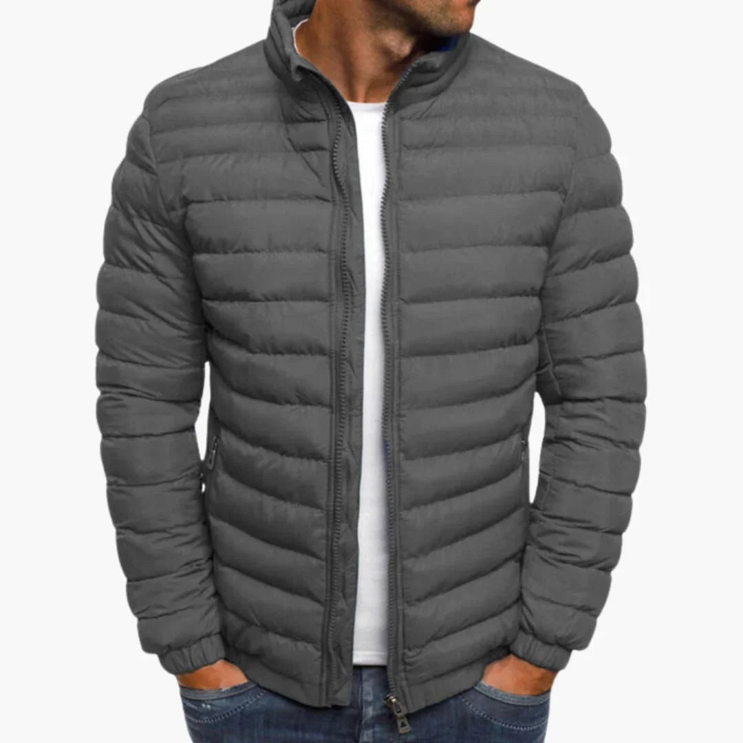 Chaqueta acolchada informal para hombre con forro térmico