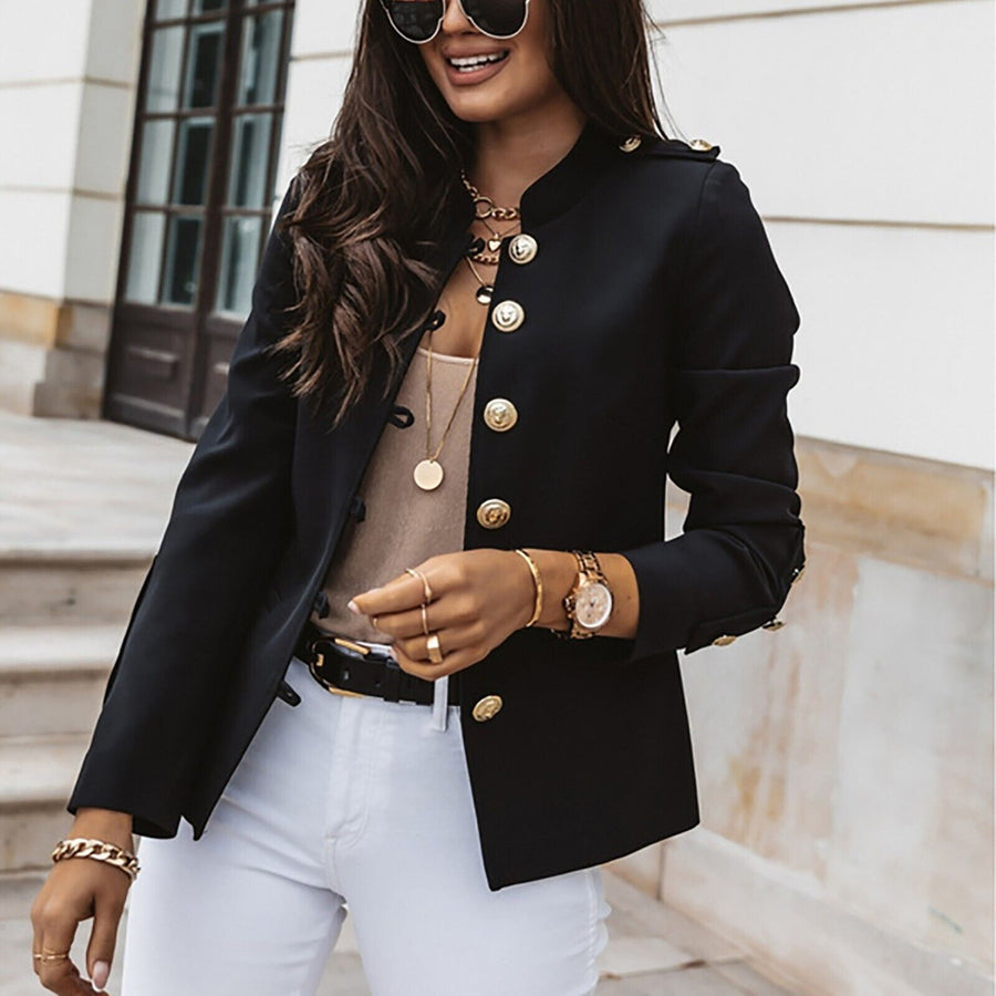 Chaqueta Blazer Entallada para Mujer con Botones Frontales